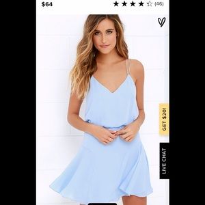 Lulu’s Periwinkle blue skater dress